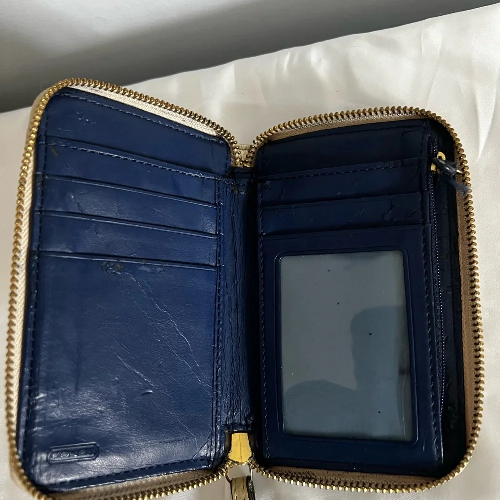 Coach Multicolor Poppy Zip Wallet with Heart Logo - Picture 3 of 5